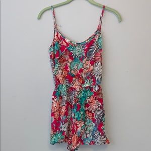 Aqua Floral Romper NEW